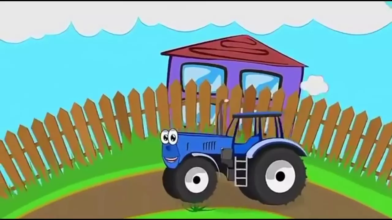 Песенка для детей синий трактор Мультфильм про машинки Развивающие мультики