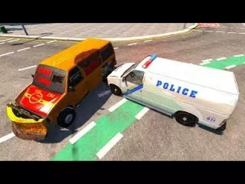 Анимашка Познавашка - Видео игра с автомобилями - Полицейские машины Автофургон - Безопасность на дороге!